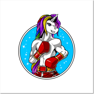 Unicorn Boxing Posters and Art